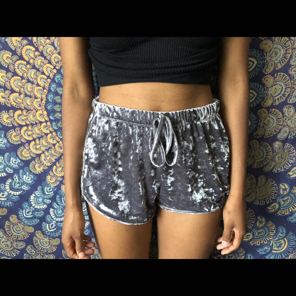 PacSun velvet shorts
